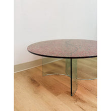 Load image into Gallery viewer, Postmodern Confetti Round Coffee Table Sculptural Glass Legs Vintage Collectable
