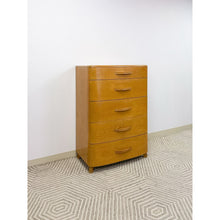 Load image into Gallery viewer, Heywood Wakefield MCM Tallboy 5-Drawer Dresser Pre-WWII Vintage 32" Wide
