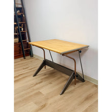 Load image into Gallery viewer, Vintage Drafting Table Mayline Pivot Tilt Blonde Wood Artist Architect MCM
