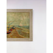 Load image into Gallery viewer, Van Gogh Wood Transfer Print, Coastal Greywashed Wood Frame Wall Art
