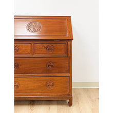 Load image into Gallery viewer, Rare Oriental Rosewood Secretary Writing Desk Fold Out Sheraton Hotel Provenance
