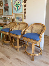 Load image into Gallery viewer, Set of 3 Woven Barstools
