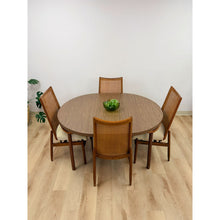 Load image into Gallery viewer, Kodawood Vintage Cane Back Dining Set Table Four Chairs MCM Dining Table
