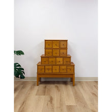 Load image into Gallery viewer, Handmade Vintage Tiered Apothecary Cabinet Fifteen Drawers Antique Style
