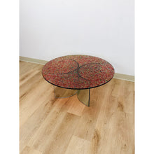 Load image into Gallery viewer, Postmodern Confetti Round Coffee Table Sculptural Glass Legs Vintage Collectable
