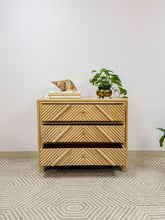 Load image into Gallery viewer, Vintage Rattan Pencil Reed Chest of Drawers
