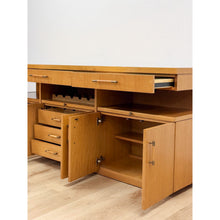 Load image into Gallery viewer, Stanley Buffet/Credenza Wine Rack w/ Lighted Bar MCM Entertainment Console
