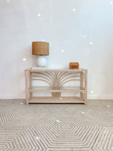 Load image into Gallery viewer, Ribbed Rattan Entry Table
