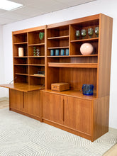 Load image into Gallery viewer, Danish Teak Wall Units with Secretary Desk
