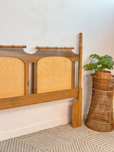 Load image into Gallery viewer, Queen Parquetry Faux Bamboo Headboard
