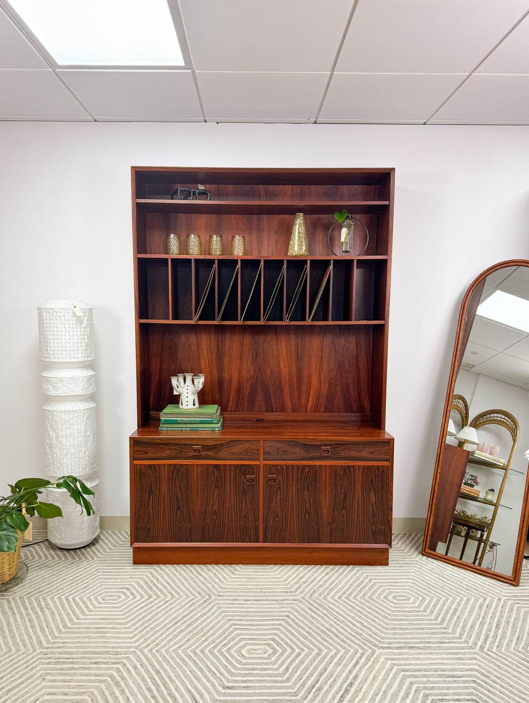 Danish Rosewood Wall Shelf Unit