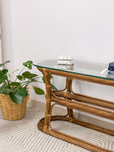 Load image into Gallery viewer, Vintage Curved Pencil Reed Console Table
