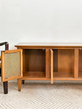 Load image into Gallery viewer, Mid Century Low Cane Credenza
