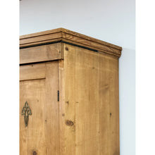 Load image into Gallery viewer, Antique European Pine Wardrobe Two Door Armoire Turned Feet, Natural Wood
