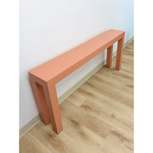 Load image into Gallery viewer, Vintage Salmon Laminate Narrow Console Sofa Table Postmodern Retro Slim
