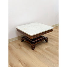 Load image into Gallery viewer, Antique Mahogany Marble Top Coffee Table Traditional Square Living Room
