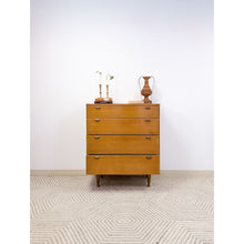 Load image into Gallery viewer, Stanley Blonde Tallboy Dresser Mid-Century Wood Bedroom Storage 36" Wide
