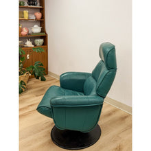 Load image into Gallery viewer, Chairworks Teal Adjustable Recliner Stressless Style Vintage Lounge Chair Retro
