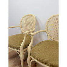 Load image into Gallery viewer, Pair of Vintage Fairfield Cane Back Chairs French Provincial Regency Accent
