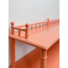 Load image into Gallery viewer, Vintage Console Table Thomasville Allegro Pink Faux Bamboo Hollywood Regency
