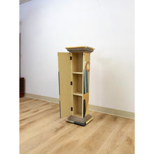 Load image into Gallery viewer, Vintage Postmodern Art Deco Hand Painted Pedestal Hidden Storage Cubist Column
