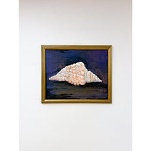Load image into Gallery viewer, Fighting Conch Shell Still Life Original Painting Elinor White Gold Frame
