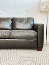 Load image into Gallery viewer, Genuine Leather Queen Sleeper Sofa
