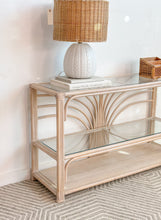 Load image into Gallery viewer, Ribbed Rattan Entry Table
