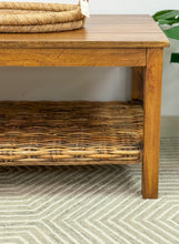 Load image into Gallery viewer, Woven Wood Coffee Table
