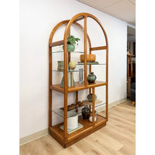 Load image into Gallery viewer, Danish MCM Bentwood Display Shelf Glass Shelves Vintage Etagere Bookcase
