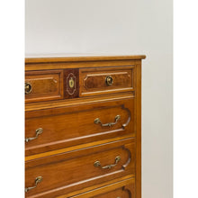 Load image into Gallery viewer, Vintage Thomasville Transitional Tallboy Dresser, Burlwood Accents, MCM Casegood
