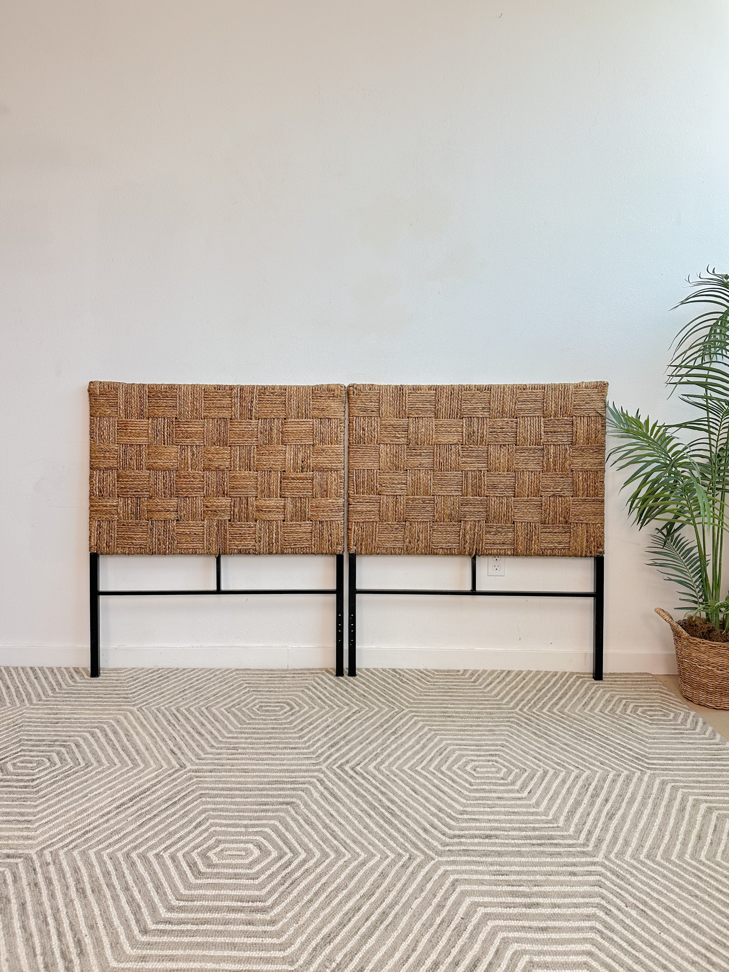 Pair of Twin Seagrass Headboards – The Woven Home