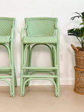 Load image into Gallery viewer, Pair of Green Barstools
