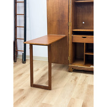 Load image into Gallery viewer, Coastal Boho Faux Bamboo Wicker Rattan Armoire Wardrobe Combo with Foldout Desk
