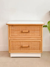 Load image into Gallery viewer, Woven Front Laminate Nightstand

