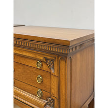 Load image into Gallery viewer, Vintage Nightstands White Furniture Co Traditional Engraved Brass Pair
