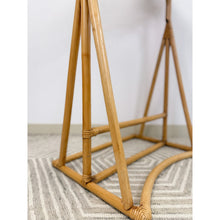 Load image into Gallery viewer, Vintage Rattan Wicker Easel Podium Art Stand Coastal Boho Hollywood Regency
