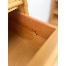 Load image into Gallery viewer, Dixie Parquet Inlay Tall Chest of Drawers Brass Detail Coastal Hollywood Regency
