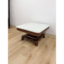 Load image into Gallery viewer, Antique Mahogany Marble Top Coffee Table Traditional Square Living Room
