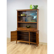 Load image into Gallery viewer, Vintage Hutch by Paine Furniture MCM China Cabinet, Parquet Doors, Glass Sliding
