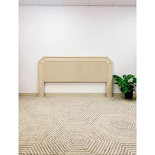 Load image into Gallery viewer, Vintage Pencil Reed Beige King Headboard Coastal Boho Hollywood Regency
