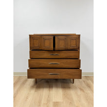 Load image into Gallery viewer, Vintage Chest Broyhill Sculptra MCM Gentleman's Tallboy Three Drawer Dresser
