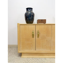 Load image into Gallery viewer, Vintage Regency Blonde Parquetry Buffet Server Credenza By United 60" Wide MCM
