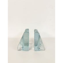 Load image into Gallery viewer, Blenko Arched Curved Translucent Glass Bookends Vintage Art Glass Pair
