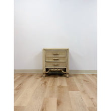 Load image into Gallery viewer, Ficks Reed Faux Bamboo Nightstand Beige Coastal Hollywood Regency Bedside Table
