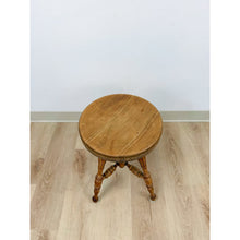 Load image into Gallery viewer, Adjustable Height Piano Stool Vintage Light Wood Music Room Vanity Seating
