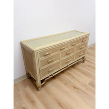 Load image into Gallery viewer, Coastal Ficks Reed Faux Bamboo Woven Nine Drawer Dresser, Wicker
