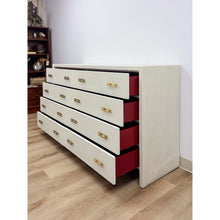 Load image into Gallery viewer, Coastal Mitchell Gold Bob Williams White Dresser, Brass Handles, 8 Drawer
