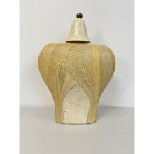 Load image into Gallery viewer, Pencil Reed Tessellated Stone Bust Statue Hollywood Regency Coastal MCM
