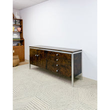 Load image into Gallery viewer, Tomlinson MCM Burlwood Credenza Chrome Details Doors Drawers, Buffet, Console
